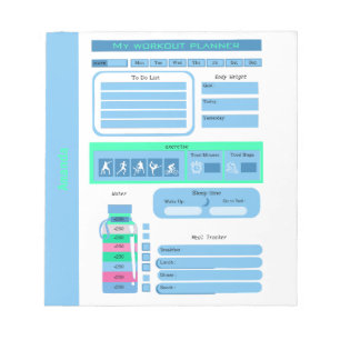 Bloc-note Atelier journalier Horaire repas et suivi de poids