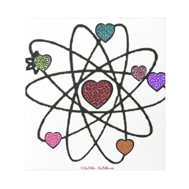 Bloc-note Atomic Saint-Valentin Cœurs Imprimés Léopard (Devant)