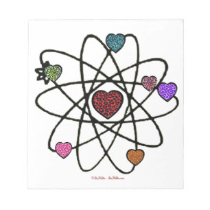 Bloc-note Atomic Saint-Valentin Cœurs Imprimés Léopard