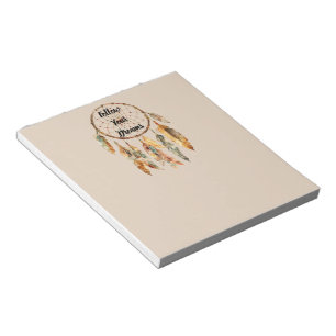Bloc-note Attrape-rêves Boho Plumes Crème