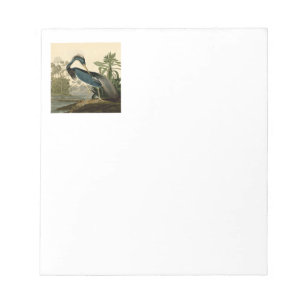 Bloc-note Audubon Héron de Louisiane Oiseaux Amérique Art