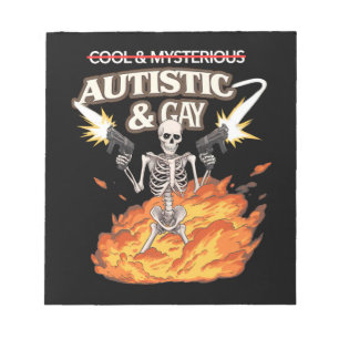 Bloc-note Autistique et Squelette Gay Sensibilisation sur l'