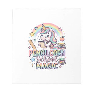 Bloc-note Autocollant Licorne Pencilcorn School Magic Adorab