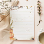 Bloc-note Automne / Automne avec citrouilles et feuilles ali<br><div class="desc">Automne / Automne avec Bloc-notes en citrouille et en feuille

Papier à notes uniformément doublé dans une couleur orange assortie.</div>