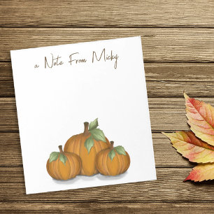 Bloc-note Automne Citrouille Simple Minimaliste Récolte