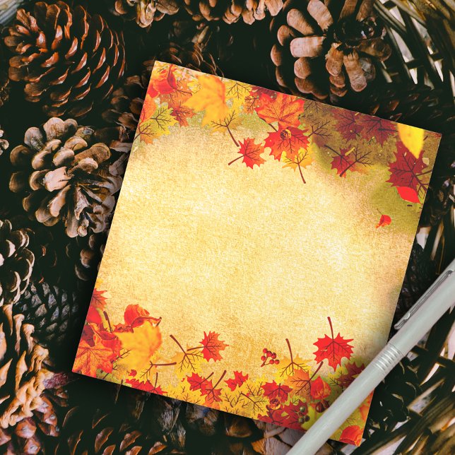 Bloc-note Automne Feuilles sur vieux Arrière - plan papier (Créateur téléchargé)