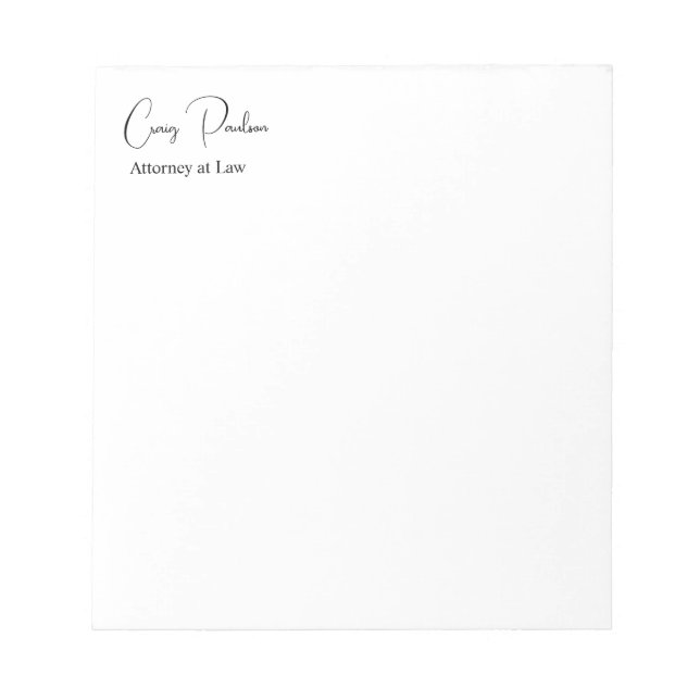 Bloc-note Avocat à la mode Unique Spécial (Devant)