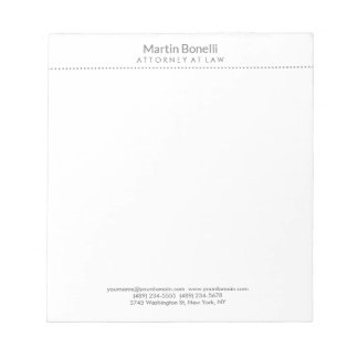 Bloc-note Avocat blanc excellent traditionnel simple
