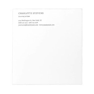 Bloc-note Avocat Droit Tendance Minimaliste Élégant Simple