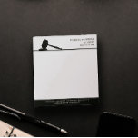 Bloc-note Avocats de Gavel Noir & Blanc<br><div class="desc">Bloc-notes élégant pour un cabinet d'avocats en noir et blanc avec la silhouette d'un gavel et une police élégante. Un bloc-notes épuré minimaliste pour un avocat,  un avocat,  un juge,  ou similaire.</div>