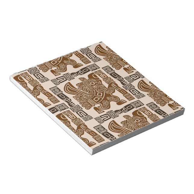 Bloc-note Aztec Eagle Guerrier Tribal Art antique (Incliné)