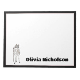 Bloc-note Baby Fawn Doodle Art Stationery personnalisée