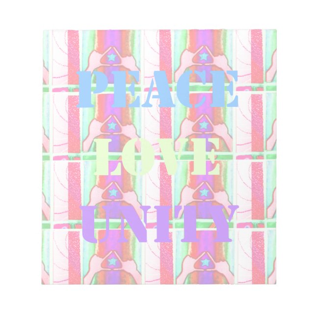 Bloc-note Baby Kids Peace Love Unity Hakuna Matata design.p (Devant)