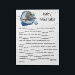 Bloc-note Baby shower Dragon Knight Mad Libs Jeu<br><div class="desc">Ce design a été créé par art numérique et peut être personnalisé dans la zone fournie par le changement de la photo et/ou du texte. Vous pouvez également le customiser en choisissant l'option cliquer pour customiser une autre option et supprimer ou modifier la couleur de l'arrière - plan, ajouter du...</div>