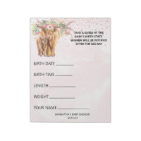 Baby shower Guesses Jeu Vache Highland Rose