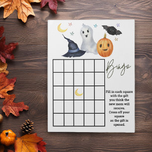 Bloc-note Baby Shower Halloween Bingo Game Ghost Boo