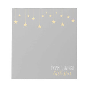 Bloc-note Baby shower moderne Twinkle Little Star