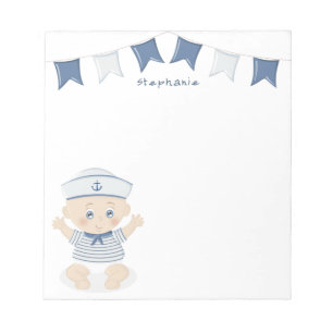 Bloc-note Baby shower Nautical Baby Boy