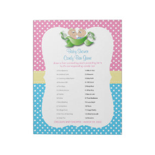 Bloc-note Baby shower Twin - Deux Pois Dans Un Jeu Pod Candy