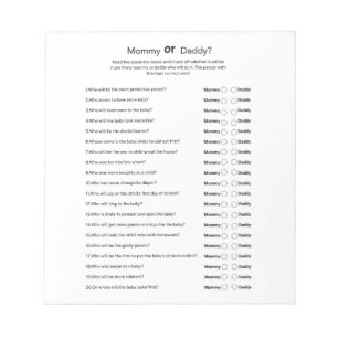 Bloc-note Baby shower universel neutre entre les sexes Maman