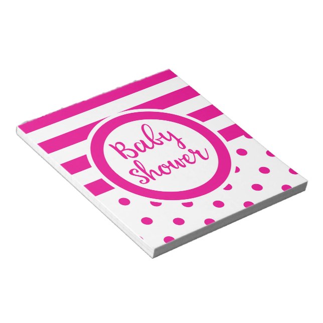 Bloc-note Baby Shower vintage Rose (Incliné)