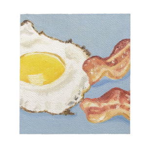 Bloc-note Bacon et oeuf Peinture de petit-déjeuner