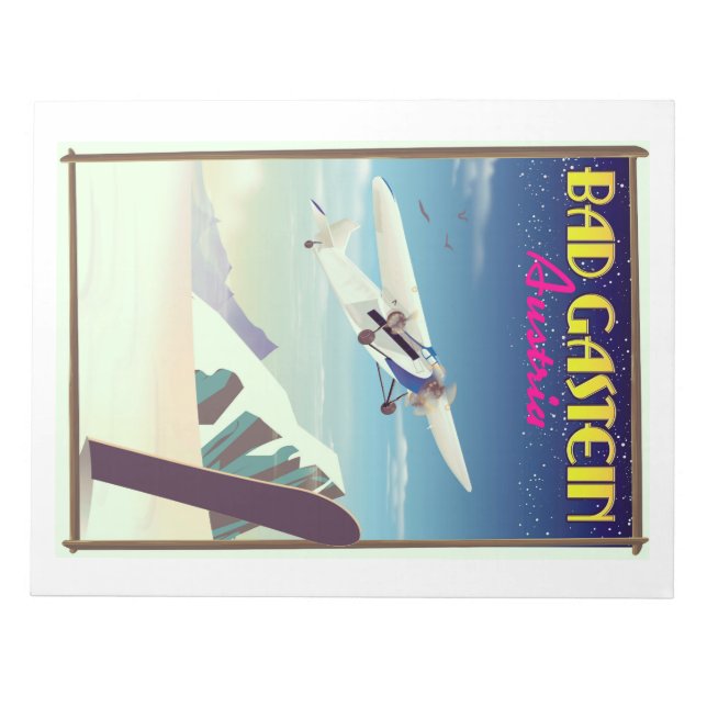 Bloc-note Bad Gastein Autriche Snowboard poster (Devant)
