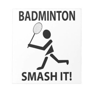 Bloc-note Badminton Smash It Sports Player Entraîneur Badmin
