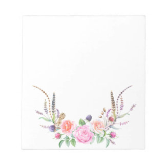 Bloc-note Baies florales rose Peach Bleu