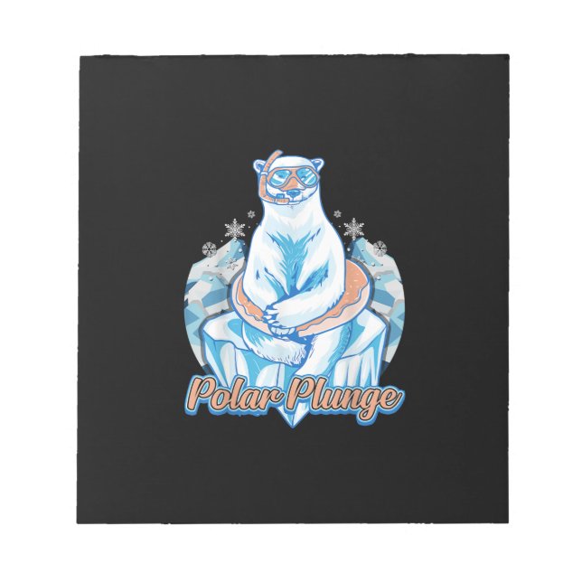 Bloc-note Bain Polaire Plongée Ice Jump Funny Ours Polaire B (Devant)