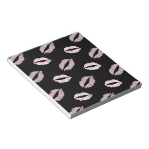 Bloc-note Baisers Rose Argenté
