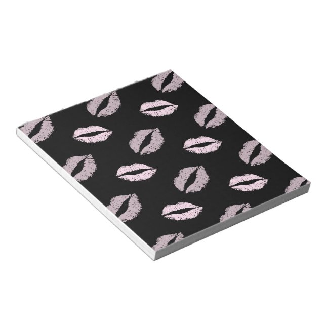 Bloc-note Baisers Rose Argenté (Incliné)