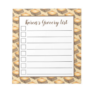 Bloc-note Baklava Filo Sucré Miel Dessert Pâtisserie Grec