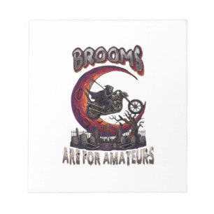 Bloc-note Balais Amateurs Grim Reaper Moto Halloween R