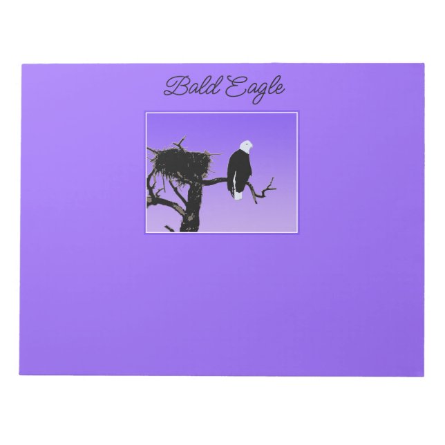Bloc-note Bald Eagle at Sunset - Art original de la faune (Devant)