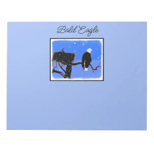 Bloc-note Bald Eagle en hiver - Art original de la faune