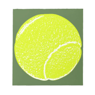 Bloc-note balle de tennis jaune