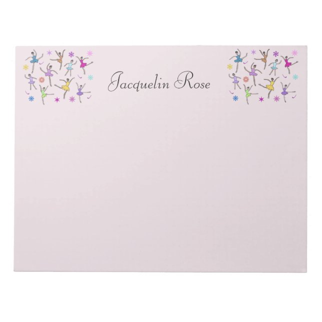 Bloc-note Ballerina Dance Notepads personnalisés (Devant)