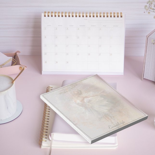 Bloc-note Ballerina Elegant Pose Bordé (Créateur téléchargé)