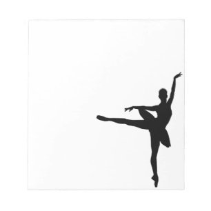 Bloc-note Ballet simple Ballerina noir blanc
