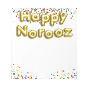 Bloc-note Ballons d'or Joyeux Norooz Perse Nouvel An