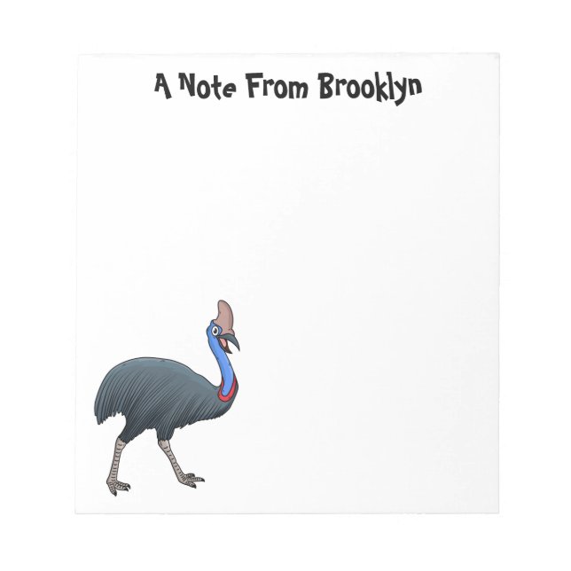 Bloc-note Bande dessinée d'oiseau joyeux (Devant)