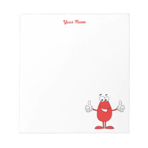 Bloc-note Bande dessinée rouge drôle