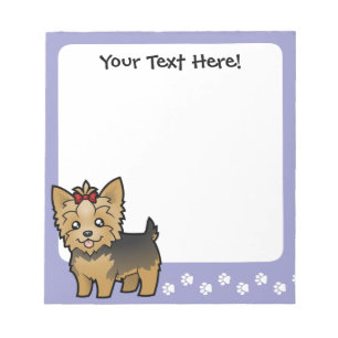 Bloc-note Bande dessinée Yorkshire Terrier (cheveux courts