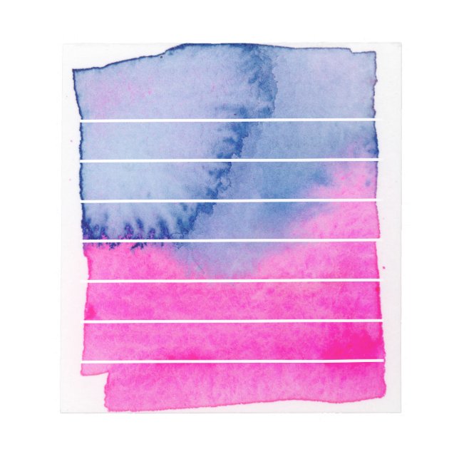 Bloc-note Bandes aquarelles abstraites (Devant)