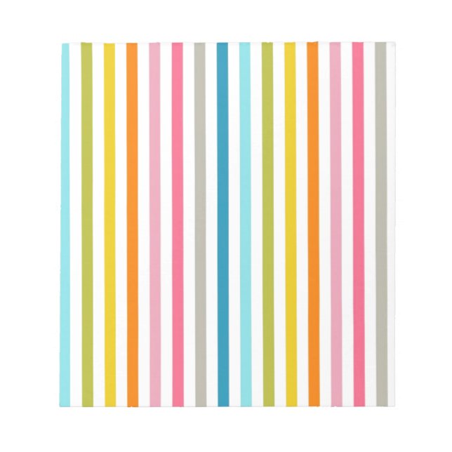 Bloc-note Bandes de bonbons colorées (Devant)