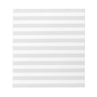 Bloc-note Bandes de bonbons gris clair et blanc