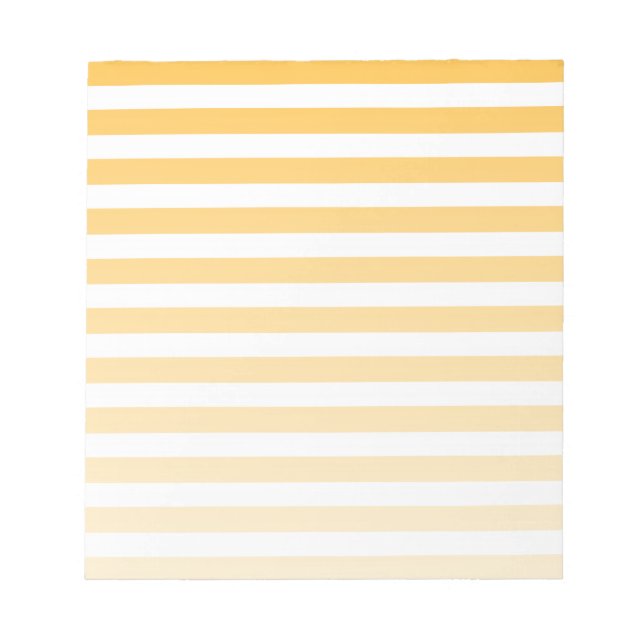 Bloc-note Bandes de bonbons jaune et blanc ensoleillé (Devant)