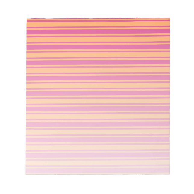 Bloc-note Bandes de bonbons rose et orange (Devant)