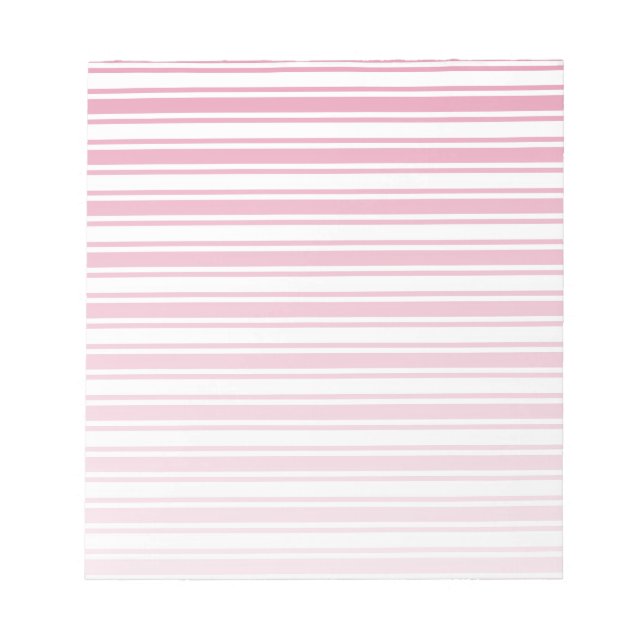 Bloc-note Bandes de bonbons roses et blanches (Devant)